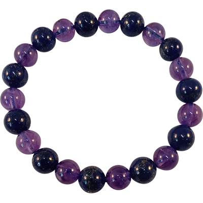 Amethyst & Lapis Lazuli 8mm - 6143 
